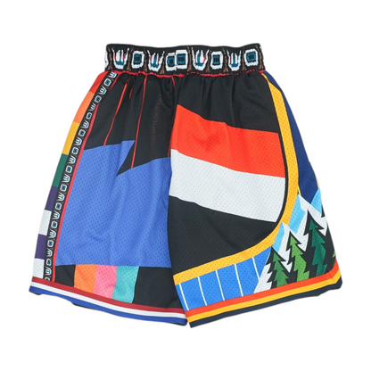 Multi Abstract Active Shorts