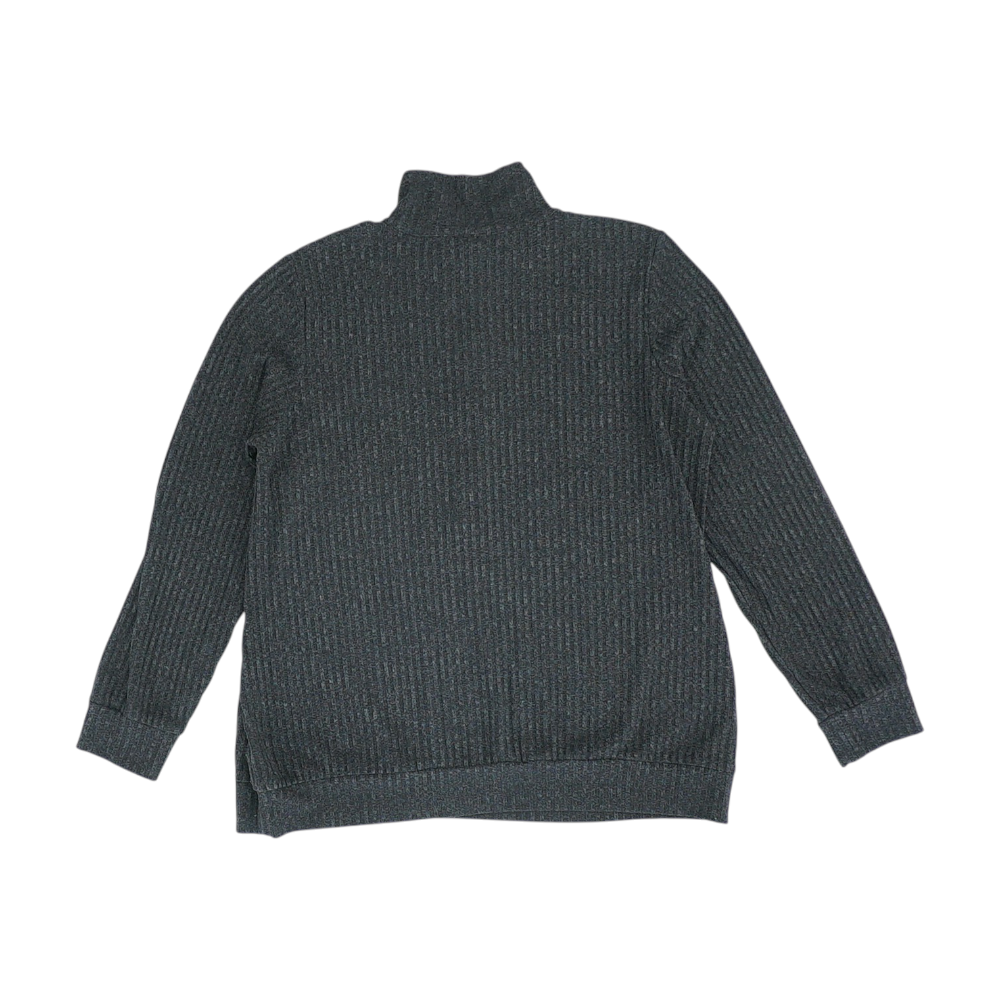 Gray Plus 1/4 Zip Sweater