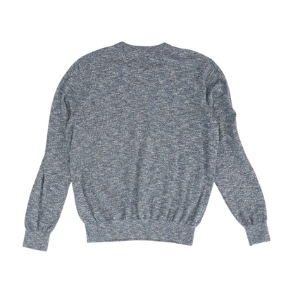 Blue Solid Pullover Sweater