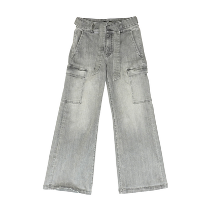 Gray Wide Leg Jeans