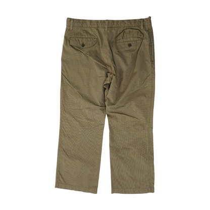 Brown Striped Regular Pants