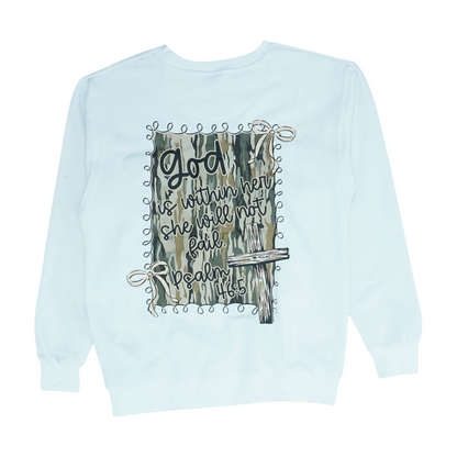 White Solid Sweatshirt Pullover