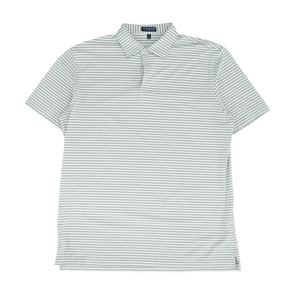 White Striped Short Sleeve Polo