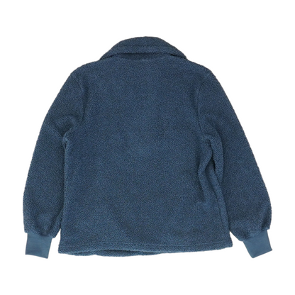 Blue Solid 1/4 Zip Pullover