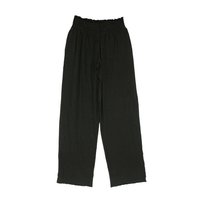 Black Solid Pants