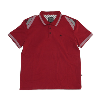 Red Solid Short Sleeve Polo