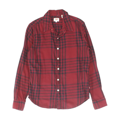 Red Plaid Long Sleeve Button Down