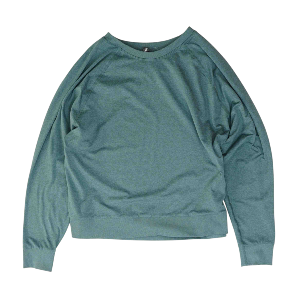 Green Solid Sweatshirt Pullover