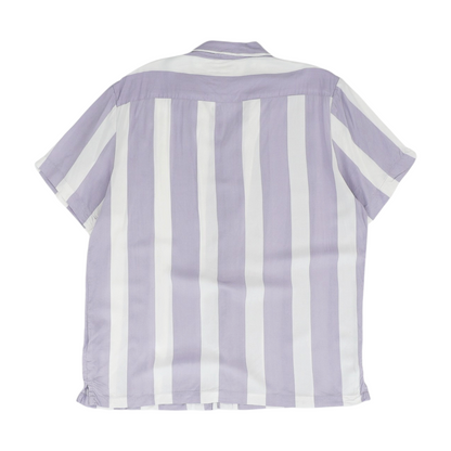 Lavender Striped Short Sleeve Button Down