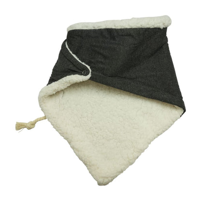 Charcoal Polyester Snap Scarf
