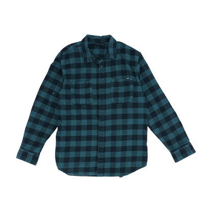 Green Check Flannel Button Down