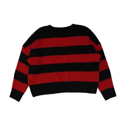 Red Striped Pullover Sweater