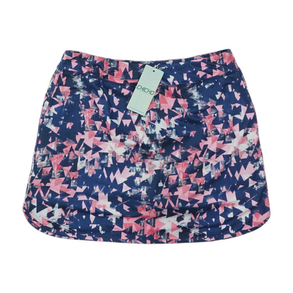 Navy Abstract Mini Skort