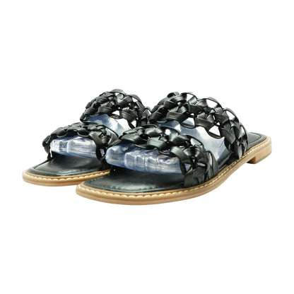 Black Casual Slide Sandals