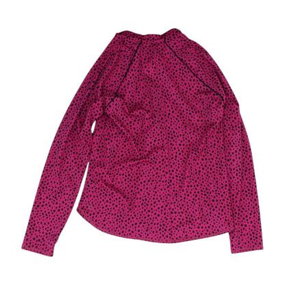 Magenta Polka Dot 1/4 Zip Pullover