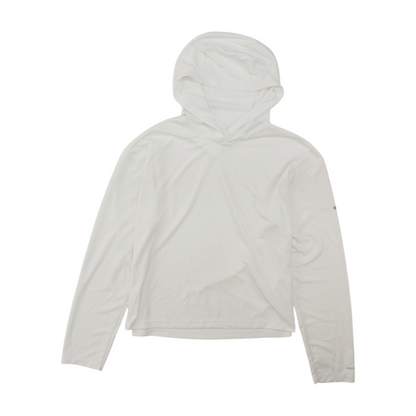 White Solid Hoodie Pullover