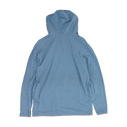 Blue Solid Hoodie Pullover