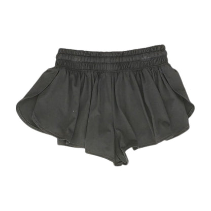 Black Solid Active Shorts