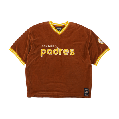 Vintage Cooperstown Collection Vintage Carl Banks San Diego Padres Velvet V-Neck Short Sleeve Pullover