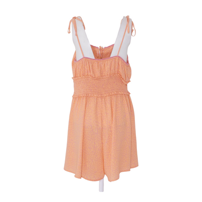 Peach Geometric Mini Dress