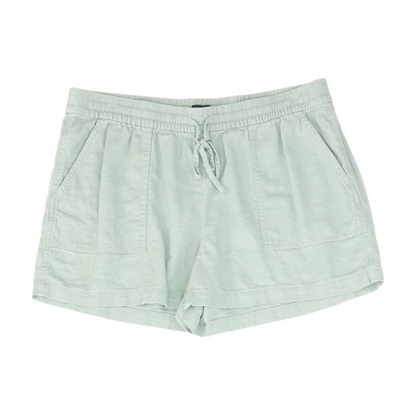 Green Solid Knit Shorts