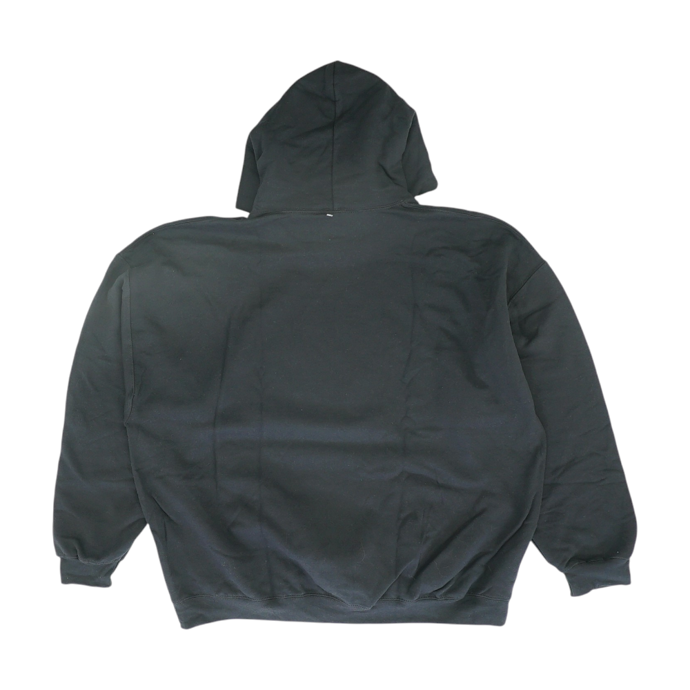 Black Plus Size Solid Hoodie Pullover