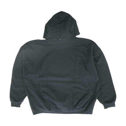 Black Plus Size Solid Hoodie Pullover