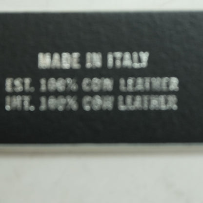 White Leather Belt with Enamelled Oval D Buckle
