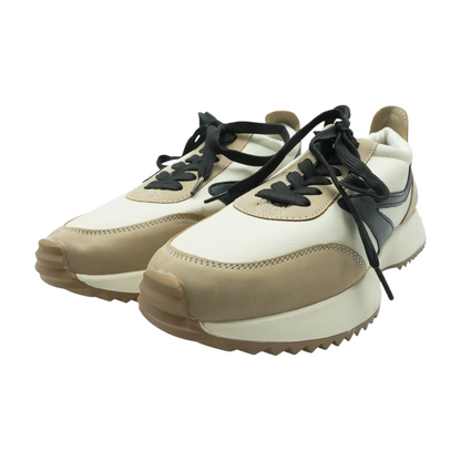 Beige Low-Top Athletic Shoes