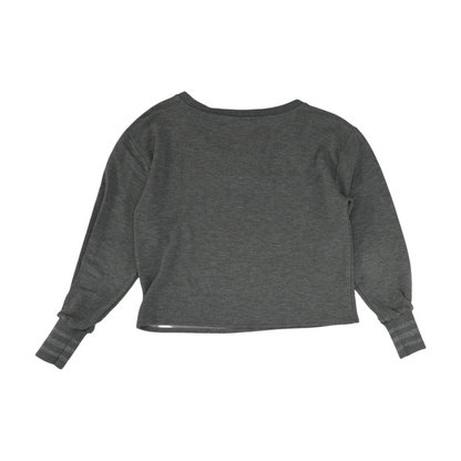 Gray Solid Sweatshirt Pullover
