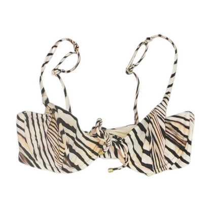 Beige Animal Print Swim Top