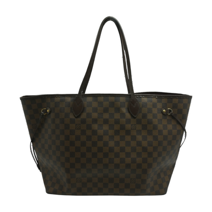 Brown Neverfull GM in Damier Ebene Canvas