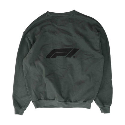 Gray Solid Sweatshirt Pullover