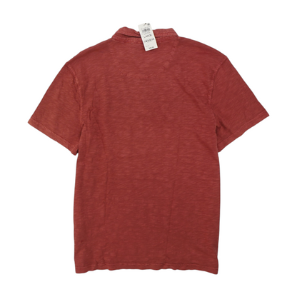 Red Solid Short Sleeve Polo