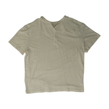Beige Solid Short Sleeve Polo
