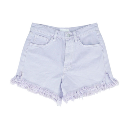 Lavender Solid Chino Shorts