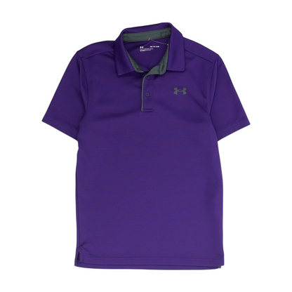 Purple Striped Short Sleeve Polo