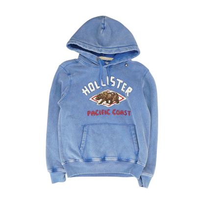 Blue Solid Hoodie Pullover
