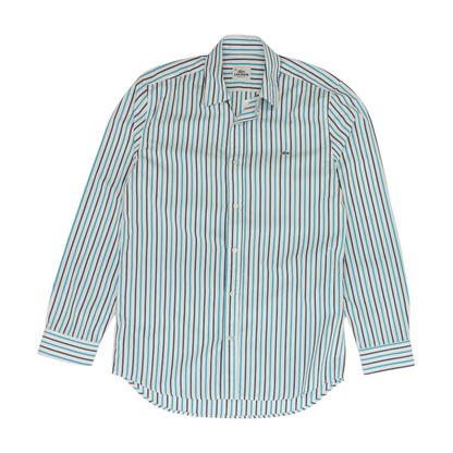 White Striped Long Sleeve Button Down