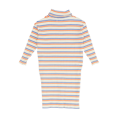 Beige Striped Dress