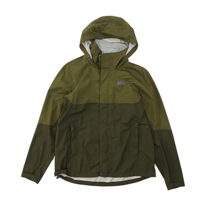 Olive Color Block Rain Jacket