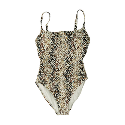 Beige Animal Print One-Piece