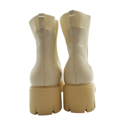 Cream Ankle Boots