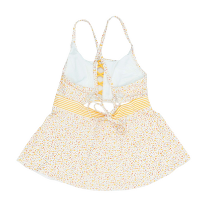 Yellow Floral Swim Top