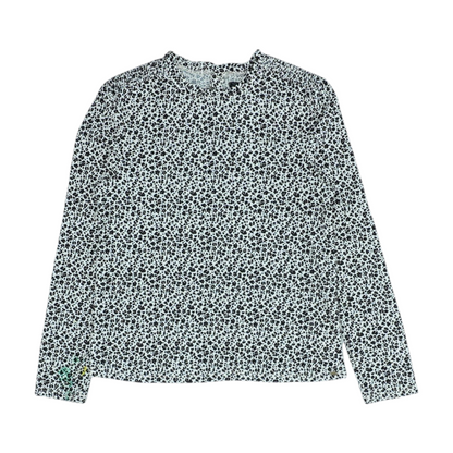 White Animal Print Blouse