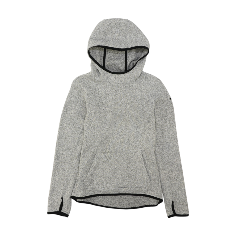 Gray Solid Hoodie Pullover