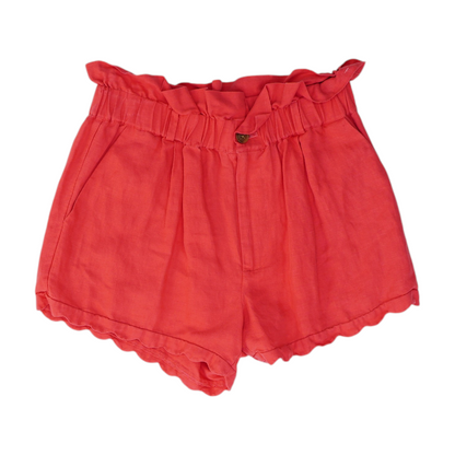 Pink Solid Knit Shorts