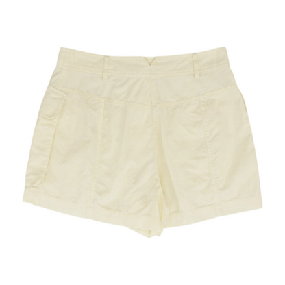 Ivory Solid 5-Pocket Shorts