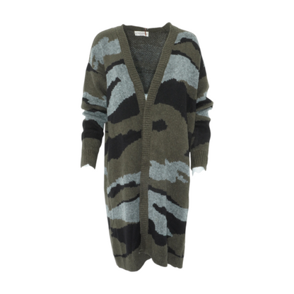Knox Rose Green Print Cardigan Sweater – Image 1