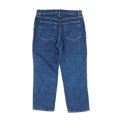 Blue Short Straight Jeans